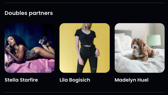 Showcase your doubles partners