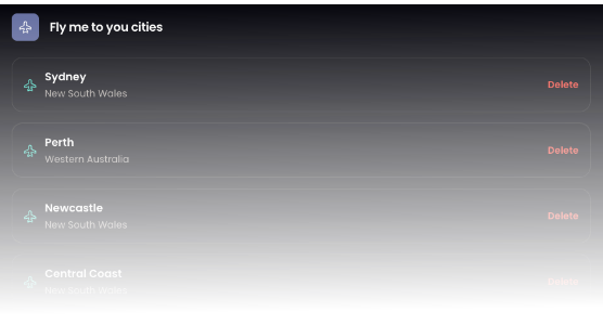 Be seen in up to 5 cities